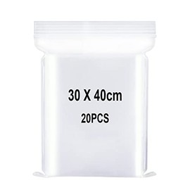 Resealable Clear Plastic Bags, Sealed Bag, Storage Bag, Press Seal Bags, Thickening and Durable, Apply to Craft Supplies, Kosmetische, Clothing Storage ect. 11.8x15.7"(30x40cm) 20PCS