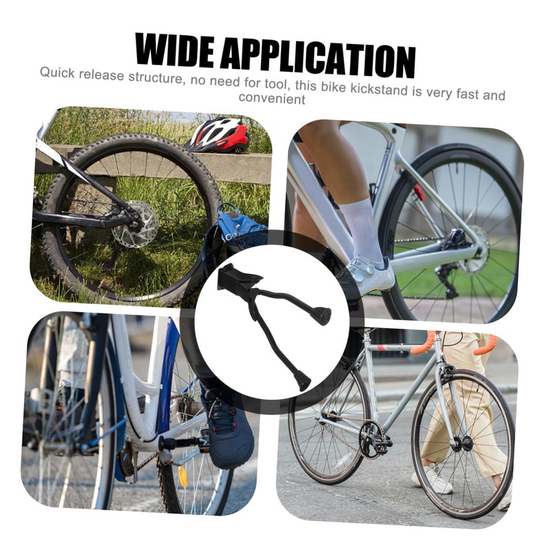 Mikinona 1pc Double Leg Holder Bike Kickstand Sturdy Mountain Bike