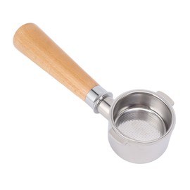 51mm Portafilter 2 Ear Coffee Bottomless Portafilter Replacement for EC0310 Coffee Machine Maker A2 Style Beech Natural Color