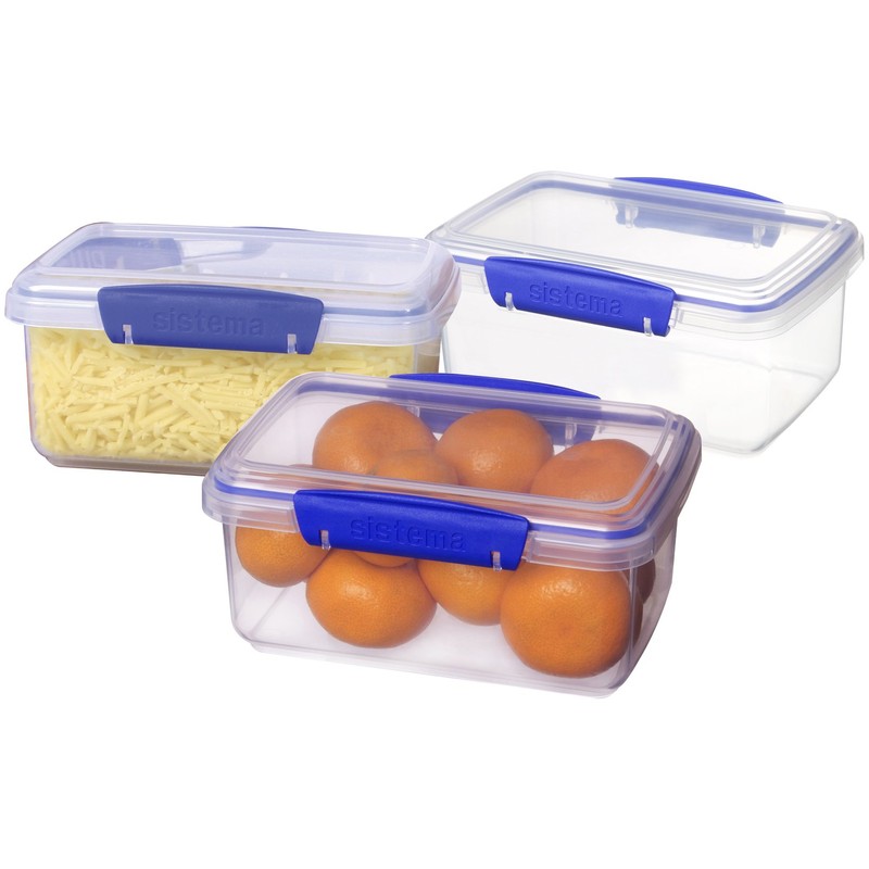 Sistema KLIP IT Rectangular Collection Food Storage Container, 33.8 oz./1.0