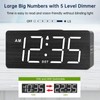 DreamSky Wooden Digital Alarm Clock with Wireless Charging for Bedroom,