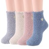Zando Womens Fuzzy Socks Cozy Slipper Socks Super Soft Plush