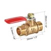 sourcing map Brass Air Ball Valve Shut-Off Switch 1/4 Inch