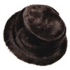 Harssidanzar Mens and Womens Winter Shearling Bucket Hat Lambskin Leather