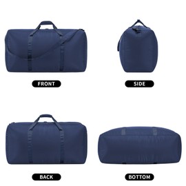 32.5 inch Large Travel Duffel Bag,100L Over-Sized Luggage Duffle with Shoulder Strap - Navy