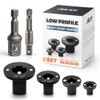 Low Profile Impact Socket Adapter Set, 3/8" to 1/2", 1/4"