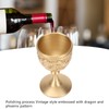 Gold Chalice Retro Embossed Style Thickened Brass Luxurious Elegant Luster