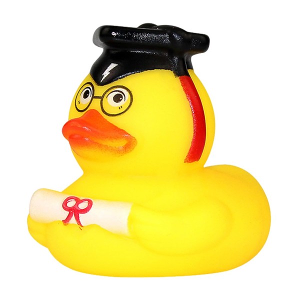 GXGM 1 Stück lustige Akademiker Badeente mit Diplom - Quietscheentchen