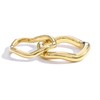 18K Gold Plated Stackable Rings Set for Women - Waterproof