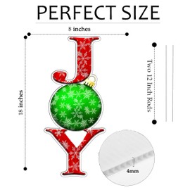 Large Joy Christmas Classic Yard Sign for Home Decor and Lawn Decoration With Stakes, Merry Christmas Sign