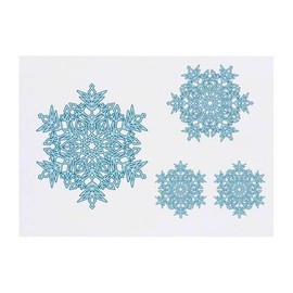 Azeeda 4 x 'Zarte Schneeflocke' Temporäre Tattoos - Wasserfest, Hautfreundlich & Ungiftig · Transfers in Verschiedenen Größen (TO00074906)