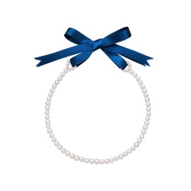 Valero Pearls Women's Satin Necklace with Freshwater Cultured Pearls Approx. 7.0-7.5 mm, Satin, freshwater-cultured pearls