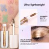 Glitter Eyeshadow, Gold Shimmer Liquid Eyeshadow, Metallic Highly Pigmented Long