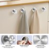 Vezyturly Modern Round Wall Hooks, Suction Cup Hooks for Kitchen/Bathroom/Shower,Brushed