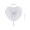 Toddmomy 48 Pcs Blank Fans Paper Folding Fans Handheld White