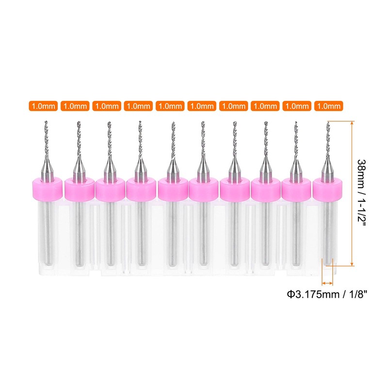 sourcing map 2 Set (20pcs) PCB Drill Bit Set 1/8"