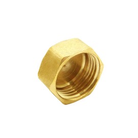 Joywayus Brass Plug Hex Head end Pipe caps 3/4" NPS Female Thread with Rubber Gasket (Pack of 4)