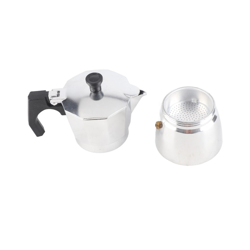 Stovetop Coffee Maker Coffee Boiler Pot Aluminum Octagonal Shape for