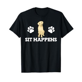 Funny Sit Happens Labrador Retriever T-Shirt