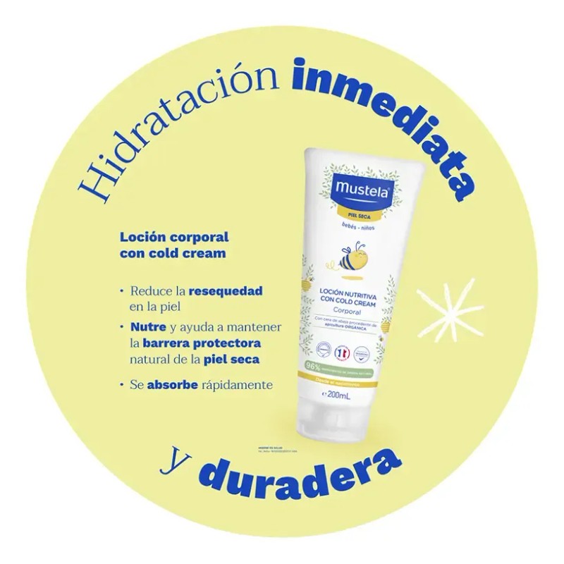 Mustela Bebé Loción Nutritiva Corporal Piel Seca 200ml