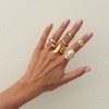 Chunky Gold Rings for Women Non Tarnish Stackable Rings for