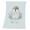 Herding Penguin Microfibre Fleece Blanket, 75 x 100 cm, 100%