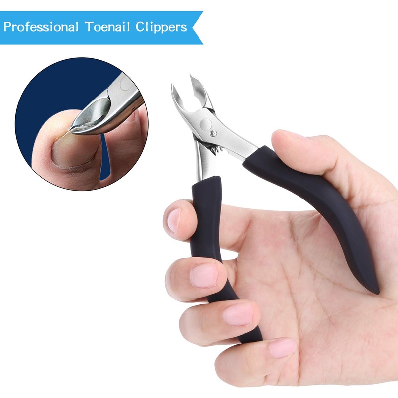 Wide foot nail clippers for thick foot nails or growing