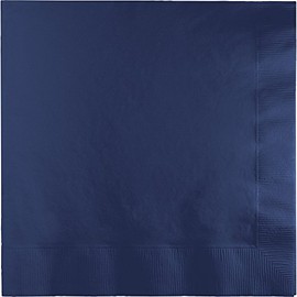 Club Pack of 250 Navy Premium 3-Ply Disposable Dinner Party Napkins 8.75"