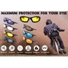 3 Pairs Motorcycle Riding Glasses Padded Frame Lens Block 100%