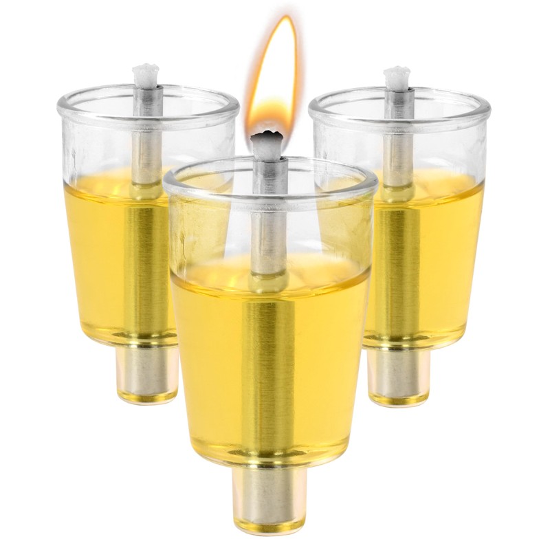 OHR CANDLES Pre - Filled Menorah Oil Cup Candles, Hanukkah