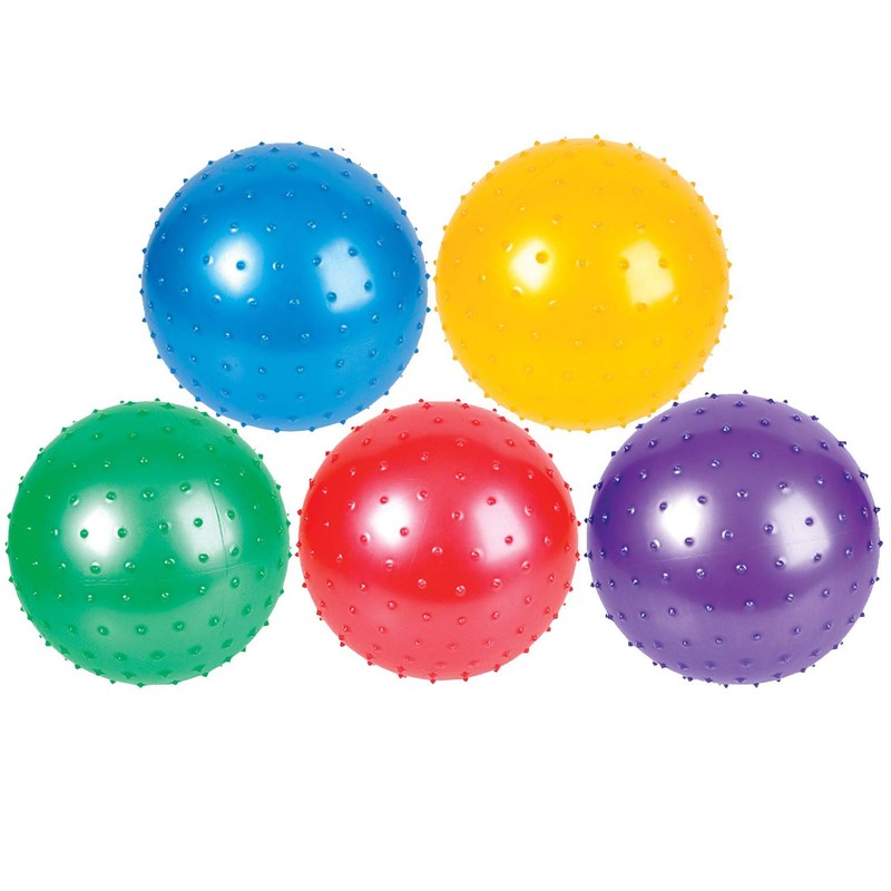 Rhode Island Novelty 7 Inch Knobby Balls Assorted Colors, 5