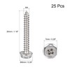 sourcing map Phillips Hex Washer Self Tapping Screws, M4 x