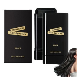 Safe and Convenient Comb Hair Dye - Portable Hair Dye Comb for Gray Hair Coverage - Waterproof and Sweat-Proof HairDye Stick - 2 in 1 Instant Hair Colour Stick for Women & Men(Black)
