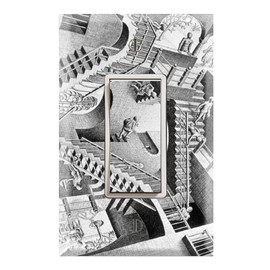 Graphics Wallplates - Relativity by M.C. Escher - Single Rocker/GFCI Wall Plate Cover