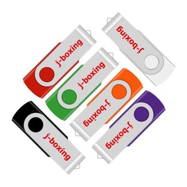 J-boxing USB Flash Drives Swivel Thumb Drives USB2.0 Sticks Memory Pendrive 6 Pack Mixed Colors (1GB)