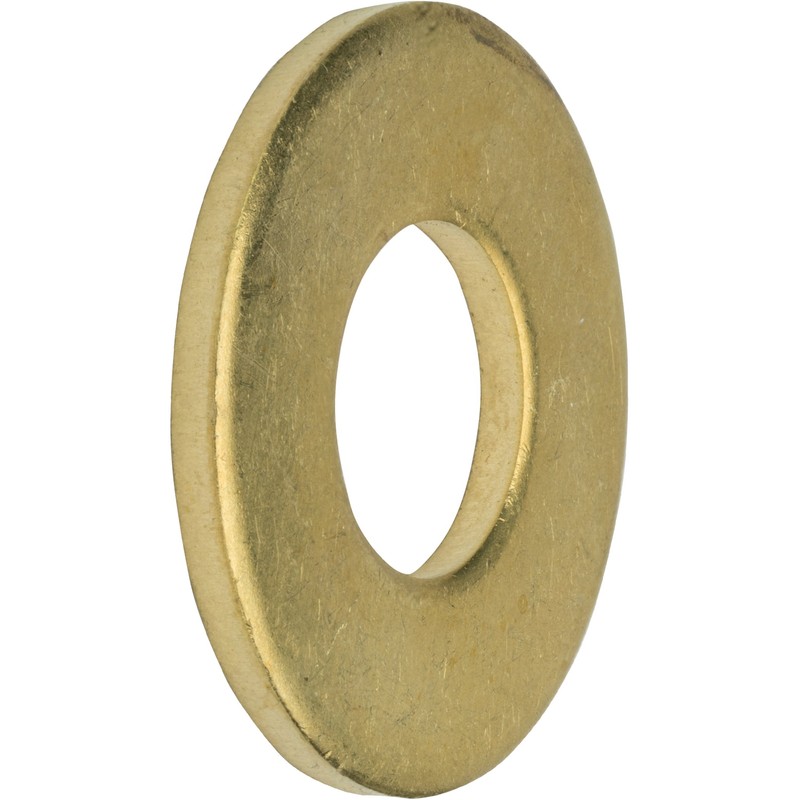 5/16" Solid Brass Flat Washers, Commercial Standard, Grade 360, Plain