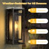 SIAFAVOI Motion Sensor Outdoor Wall Light 2Pack-15in Modern Dusk to