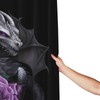 WUWOLI Silver Dragon Rose Shower Curtain, 72 x 72 Inch