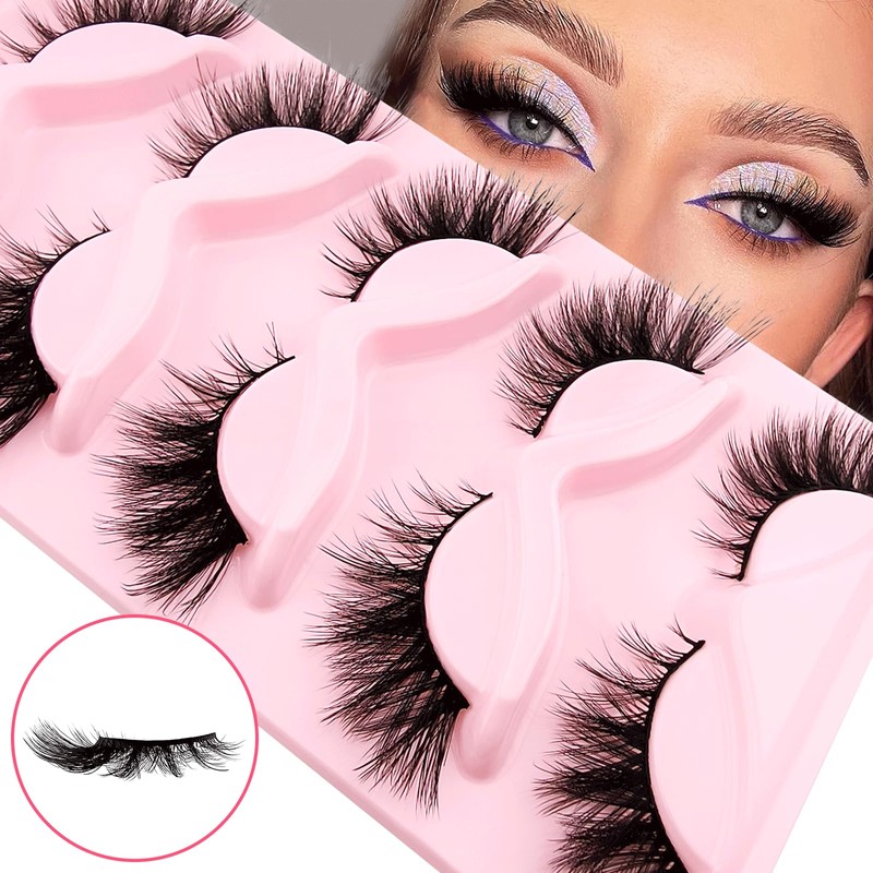 3D False Eyelashes, Cat's Eye, Natural Artificial Eyelash Extensions Set,