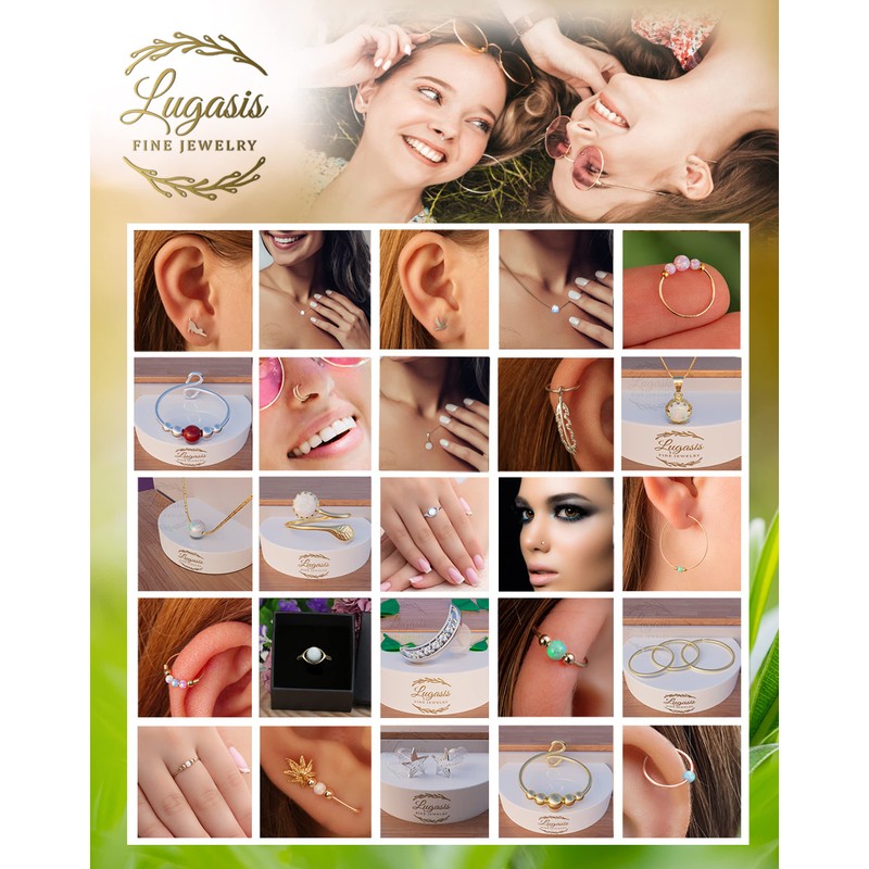 Silver Helix Hoop - Tiny 3mm White Opal Handmade 925