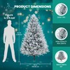 Ginebra 6.5ft Snow Flocked Christmas Tree Prelit with 2456 Branch