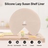 Dual Tier Pie-Cut Lazy Susan Shelf Liner – Waterproof, Oil-Proof
