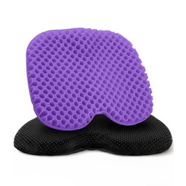 Gel Cushion Seat Cushion, Bedsore Seat Cushion, Breathable with Non-Slip Cover, Seat Cushion, Orthopaedic, Office Chair, Gel Cushion, Orthopaedic Upgraded for Office Chair, Wheelchair, Car, Home