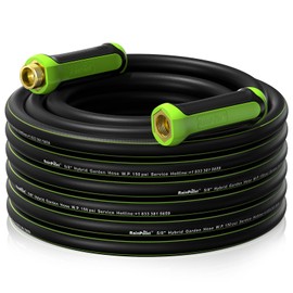 RAINPOINT Garden Hose 50ft x 5/8", Water Hose Heavy Duty, Flexible, Lightweight Durable Hybrid Hose with Swivel Handle for Yard, Car Wash, Pets, No Kink, Male to Female Fittings