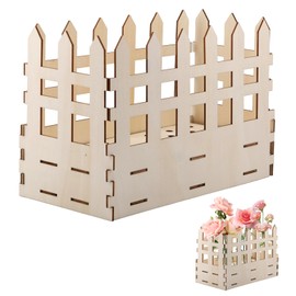 BOXOB Wooden Puzzle Flower Vase, Square Bouquet Building Set Flower Display Stand for Home & Office Decoration