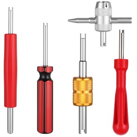 Giantree 5 Stücke Ventilkern Reparatur Werkzeug, 2 Seitig Ventilausdreher Einsatz Kern Werkzeug Ventilschlüssel Reifenventil Set Reifenventilentferner Ventil Reparatur für Auto Motorrad