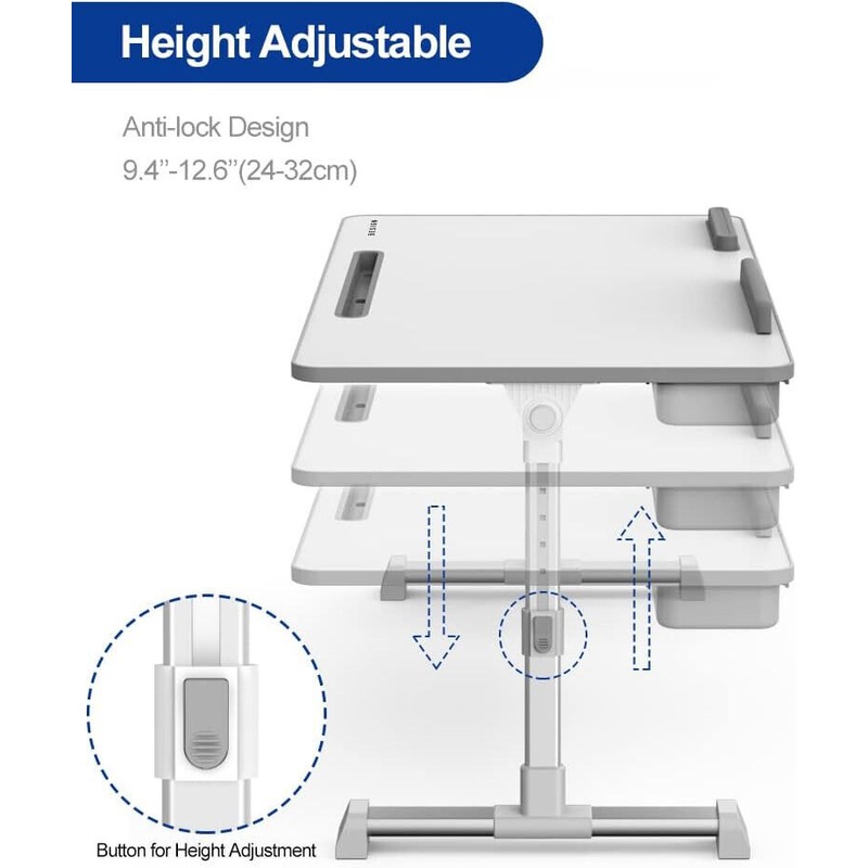 Besign LT06 Pro Adjustable Foldable Laptop Table Large Size Portable