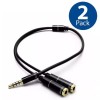 MSronic 3.5mm Audio Mic Splitter Y Cable Headphone Adapter 1