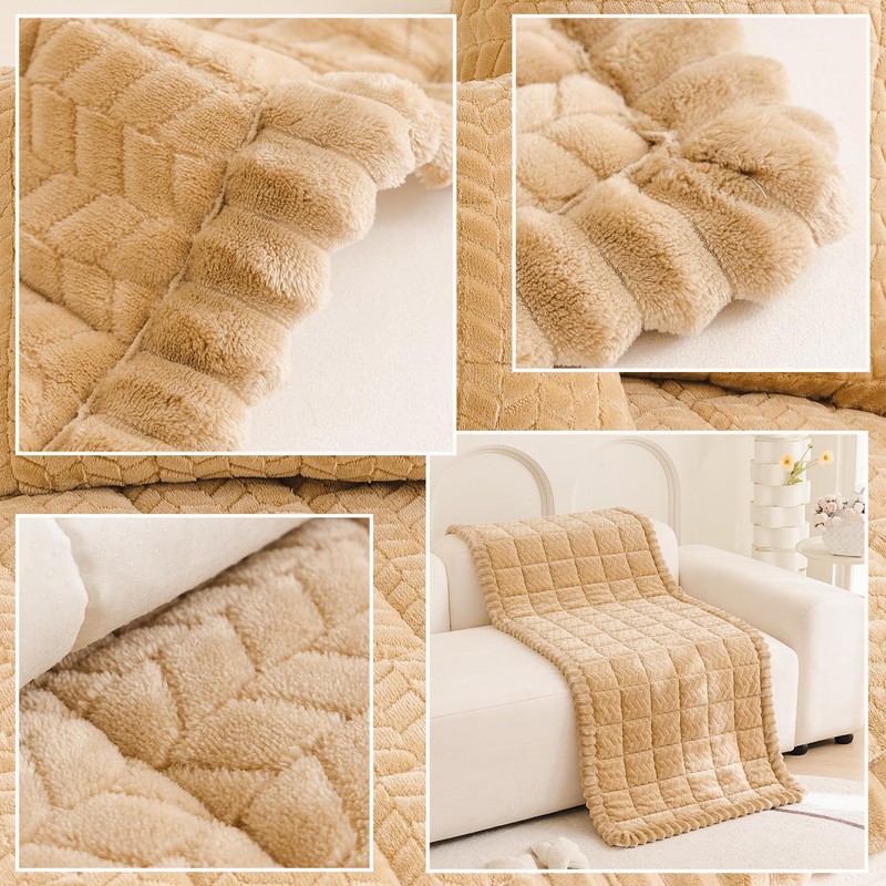 Couch Cover for Dogs Fuzzy Sofa Covers for Pet, Non