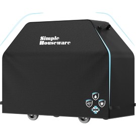 Simple Houseware 60 in. Heavy-Duty BBQ Gas Grill Cover, 600D Polyester Waterproof, Weather-Resistant